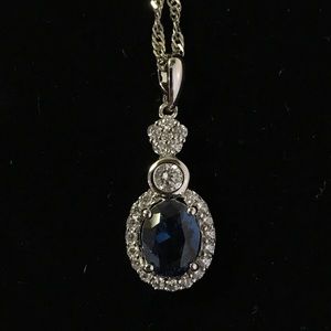 Sterling Silver Rhinestone Necklace